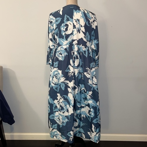 IMAN Global Chic Printed Empire-Waist Maxi Duster - Small- only available on HSN - Picture 2 of 9
